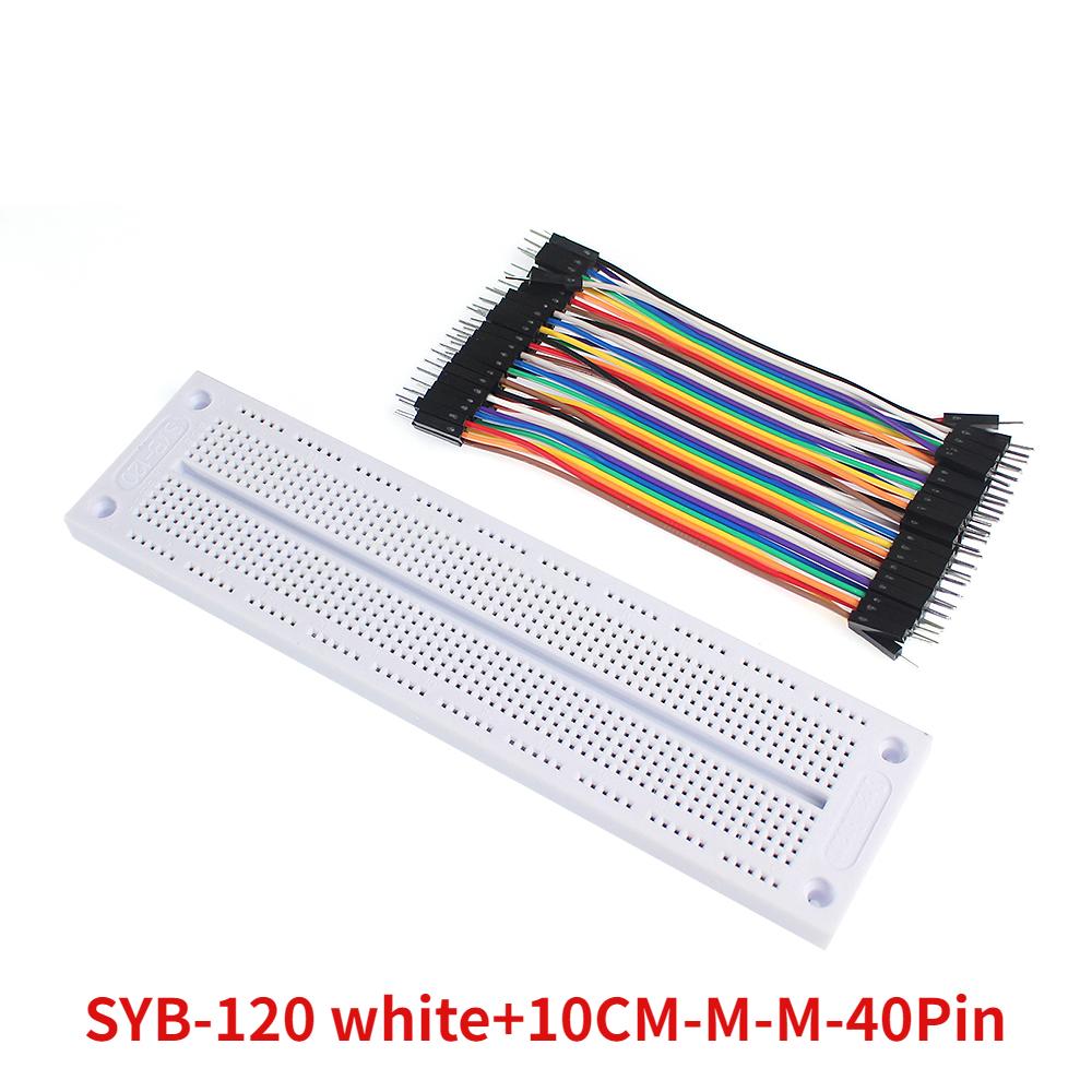 Breadboard Dupont Line Kit SYB-120 700 Points Solderless Mini PCB Bread Board Test Develop DIY Male To Male Dupont Wire