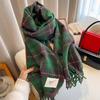 New plaid scarf women's winter warmth and cold protection advanced sense Korean couple scarf student versatile man