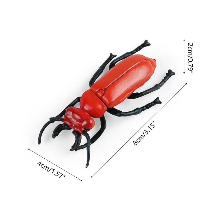 Simulation Insect Small Animal Toy Mosquitoes OrchidsMantis SpadeBeetle Simulation Animal Model Home Garden Ornaments