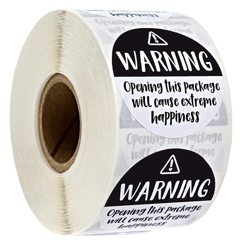 1Roll Fragile Stickers Candle Warning Label Candle Jar Container Stickers Waterproof Wax Melting Safety Label Vow Sticker Label