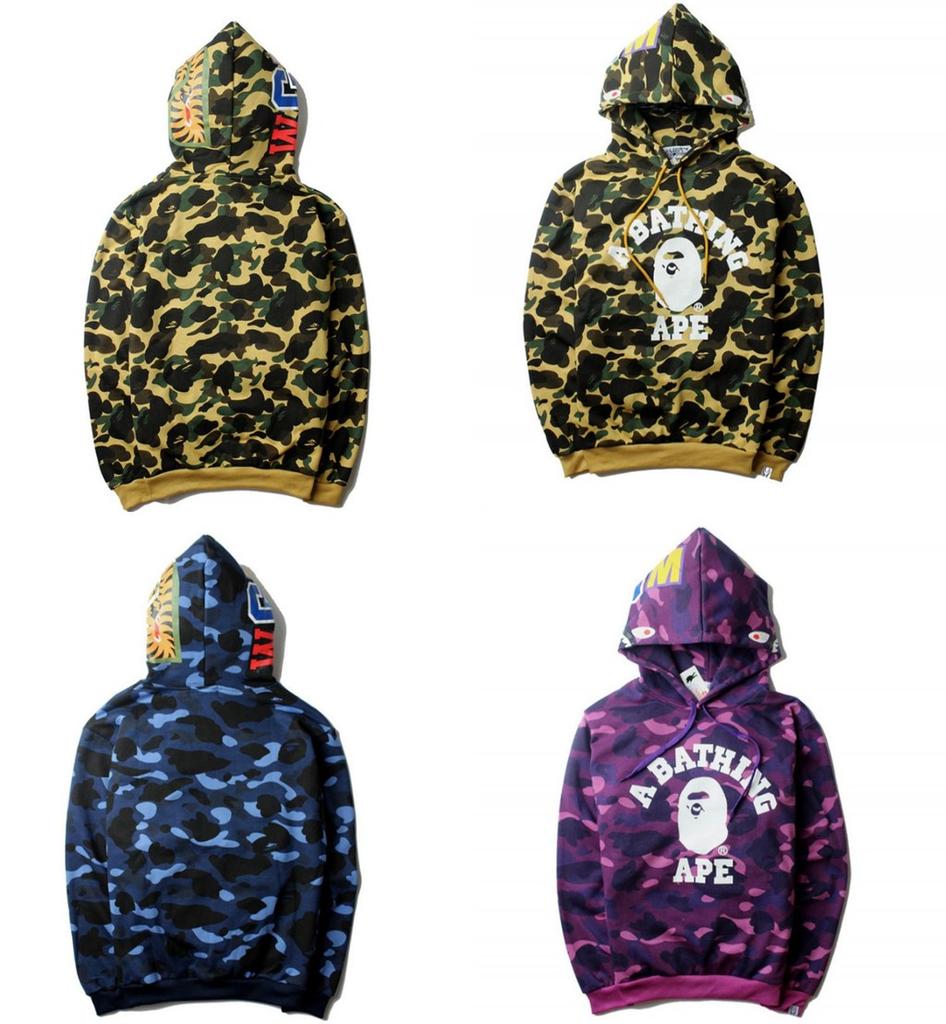 Shark Head 3d Print Hoodie With Camouflage Pattern For Casual Youth Fashion