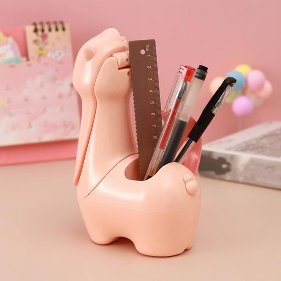 Alpaca Small Table Lamp LED Soft Light Adjustable Brightness USB Powered Folding Design Portable Desk Lamp with Pen Holder