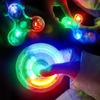 Clear Crystal Gyro Fidget Gyro With Light Glow Dazzling Luminous Finger Between Children'S Toys New Strange Toys