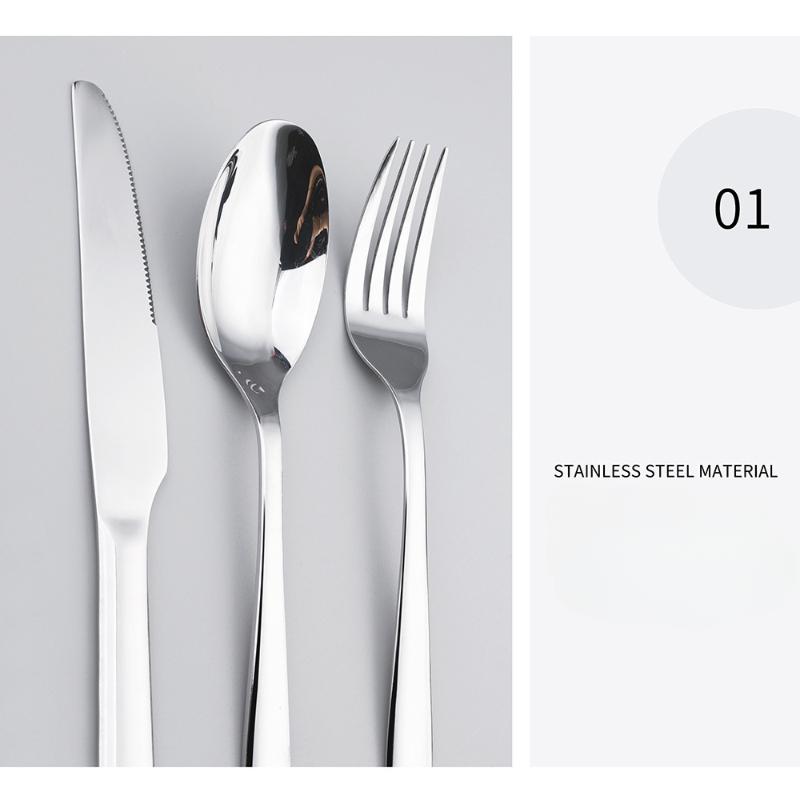 HANYANG Steak Knife and Fork Western Knife, Fork and Spoon Simple Wind Gold Stirring Spoon Western Tableware