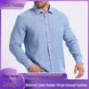 Men's Non-Iron, Anti-Wrinkle Long-Sleeve Cardigan Shirt, Large Size, Stretchable Fabric.