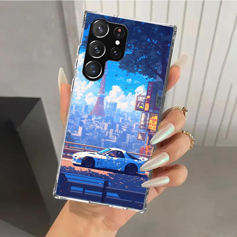 JDM Car RX7 Cool Phone Case for Samsung Galaxy S26 S24 S23 Ultra S25 Edge S22 S21 Plus S20 FE + Soft Print Shell Funda Galaxy S2