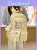 Cartoon Girls Backpack With Nylon Material And Padded Shoulder Straps For School Use