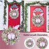 Easter Wreaths for Front Door, Rabbit Wreaths with Bunny Ears, Spring Easter Wreaths Rabbit Garland
