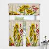 3D Floral Pattern Digital Print Kitchen Valance