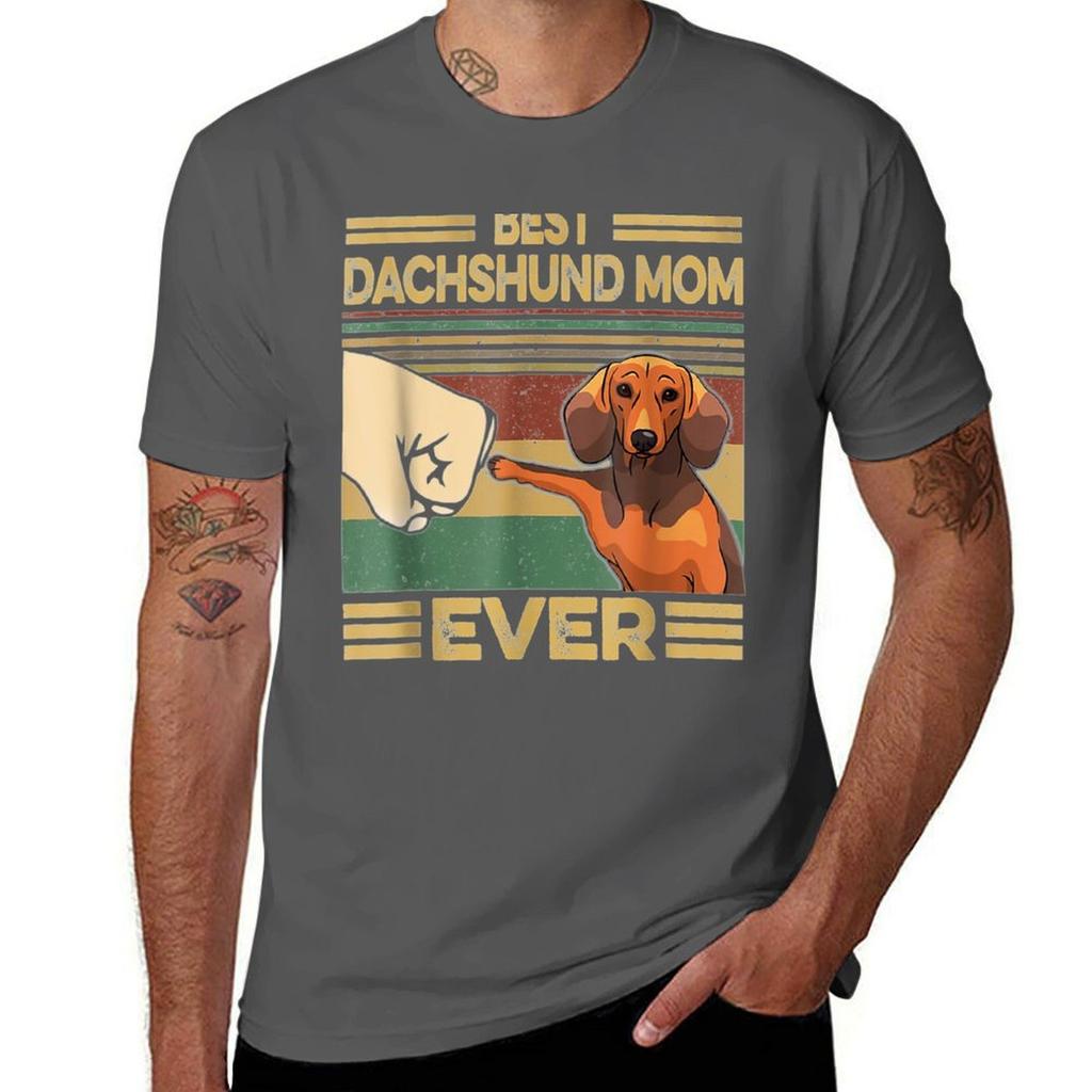 Vintage Best Dachshund Mom Ever Dog Lover For Mothers Day Tshirt Water Resistant Casual Tshirt