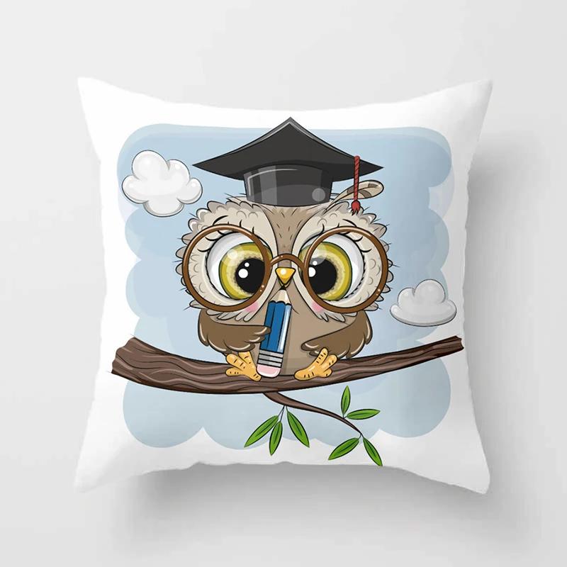 Cute Owl Cushion Covers Comfortable Pillow Cover x Decorative Pillows For Sofa Bed Car Throw Home Decor