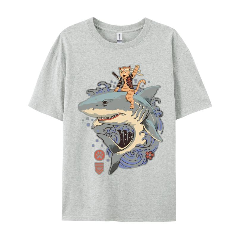 Catana Shark Vintage TShirt Cute Style Tshirt Tees New Arrival Fashionable Cotton Unisex T Shirt Fashionable