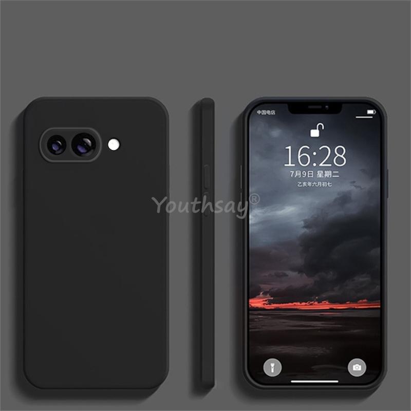 For Google Pixel 9a Case Liquid Silicone Plain Case Pixel 9a Cover TPU Anti-drop Phone Protector Cover Google Pixel 9 a Case