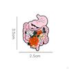 Human Organs Brooch Fashion Enamel Pin Decorative Masquerade Cosplay Props Metal Lapel Pins Jewelry