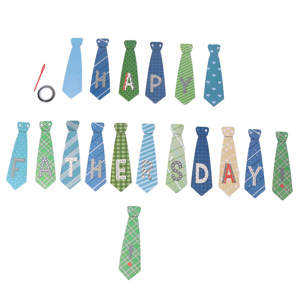 Paper Happy Father's Day Tie Banner Festival Father's Day Ornament  Father's Day Decor