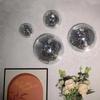 5Pcs Semicircle Mirror Disco Ball Wall Art Metallic Reflective Ball Ornament  Party Background Decor
