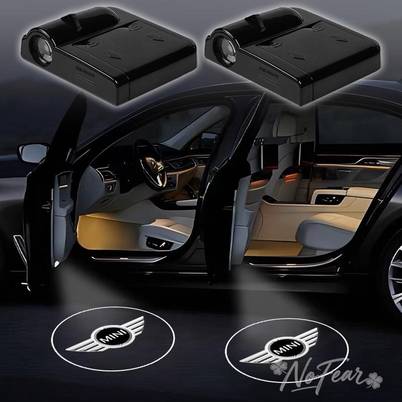 

Car Styling Wireless Door Welcome Light Projector Lamp Decor For Mini Cooper JCW Works Hatch F54 F55 F56 F60 R50 R52 stickers