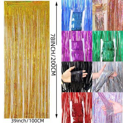 Shimmer Foil Curtain 2M Backdrop Decorations  for Baby Shower Birthday Wedding Party