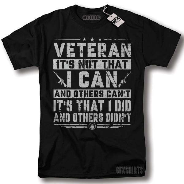 Veteran Shirt Military Veterans Day Patriotic American Pride Graphic T-shirt L