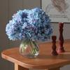 Reusable Hydrangea Artificial Flowers Bouquet Realistic Look Faux Flower Silk Flower  Home Ornament
