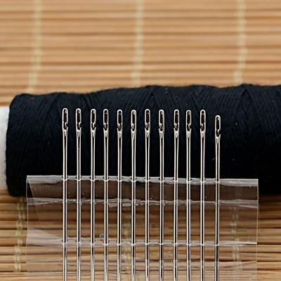 12Pcs Stainless Steel Self Threading Needles Hand Sewing Needles Home Household Tools New 2022
