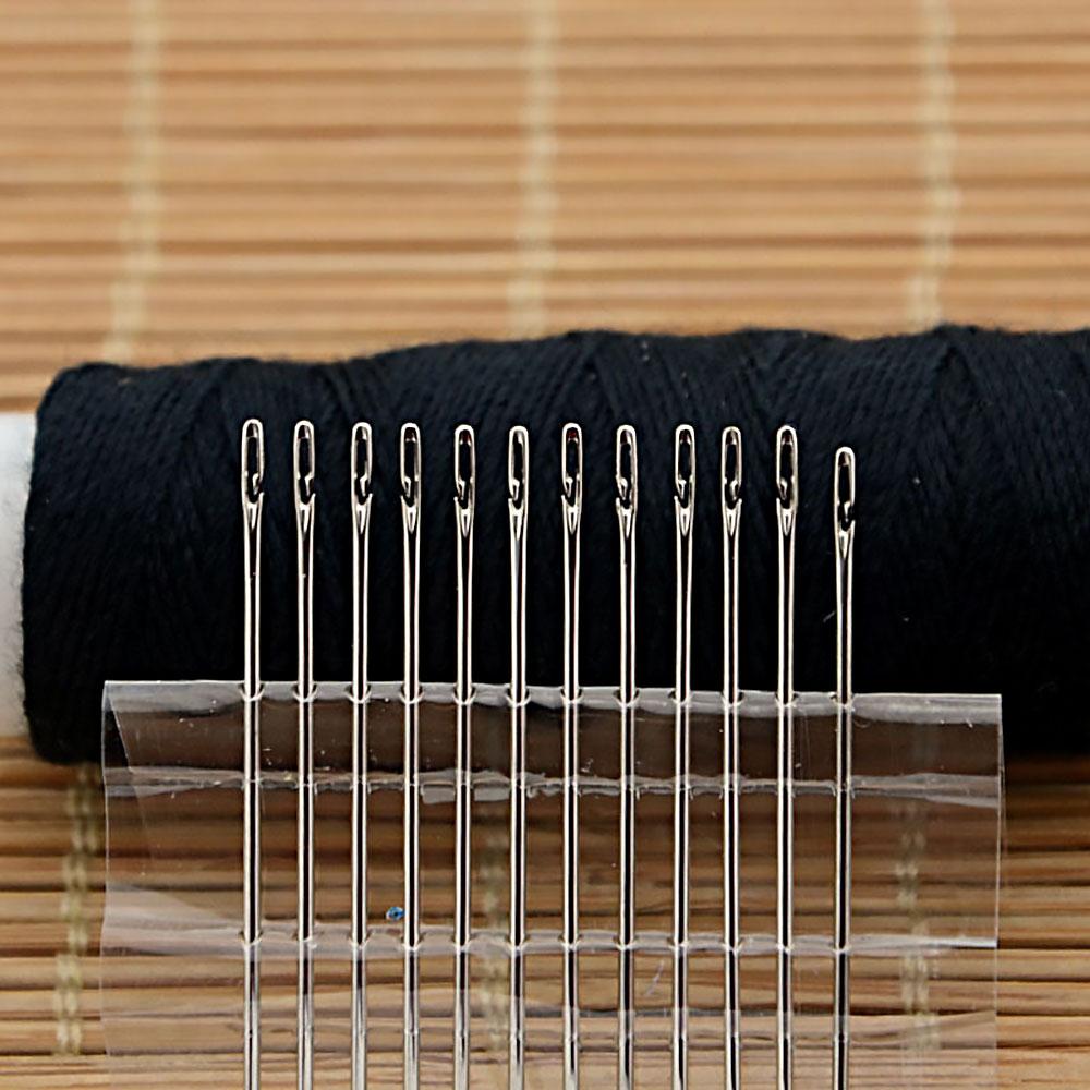 12Pcs Stainless Steel Self Threading Needles Hand Sewing Needles Home Household Tools New 2022