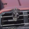 Automotive Interior Decoration Halloween Car Air Vent Clip, Metallic Skull Bat Freshener Clip Charm, Cool Auto Aroma Diffuser for Gothic Truck