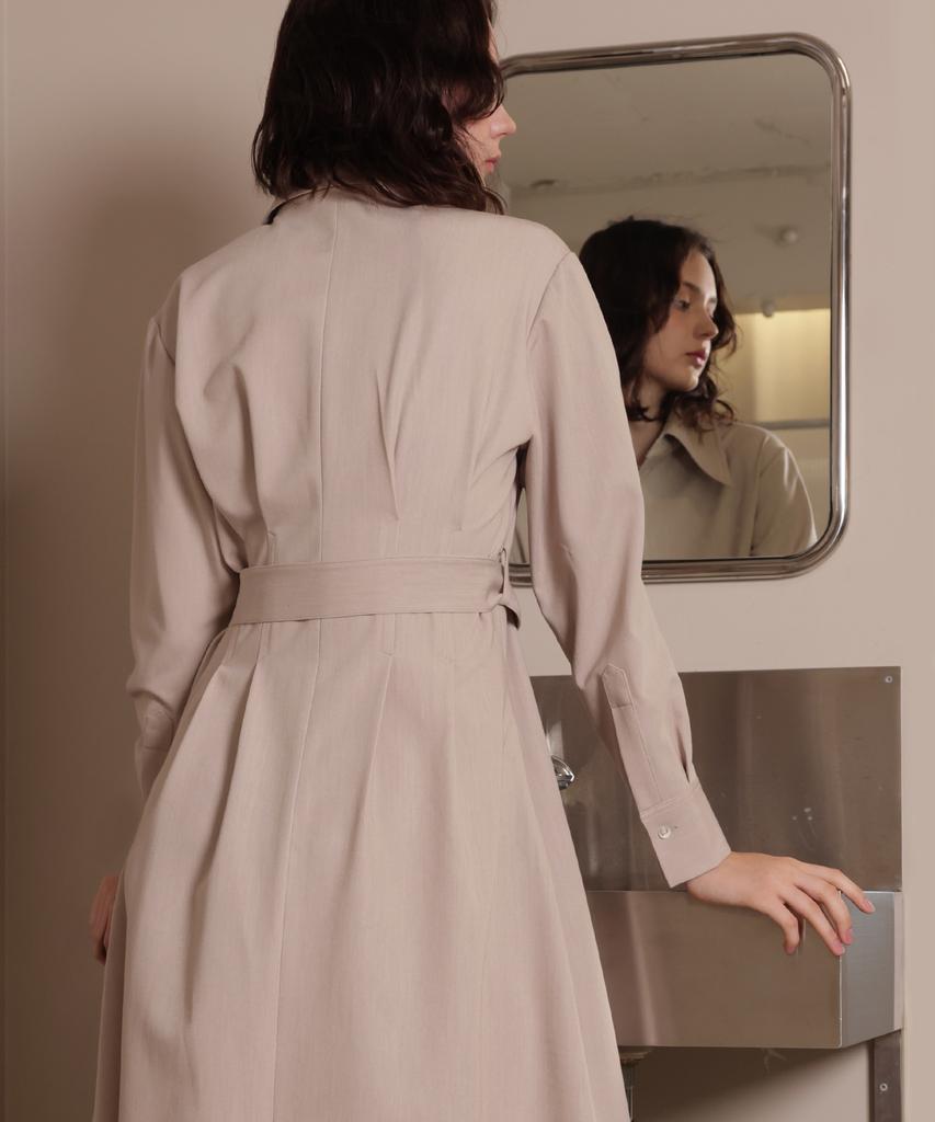 Leobeucham [Kate Belt Dress_Beige] Kate Belt Dress_ Beige