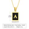 Letter Initial Pendant Necklace Women Stainless Steel Jewelry Alphabet Collar Birthday Party Mom Girlfriend Valentine's Day Gift