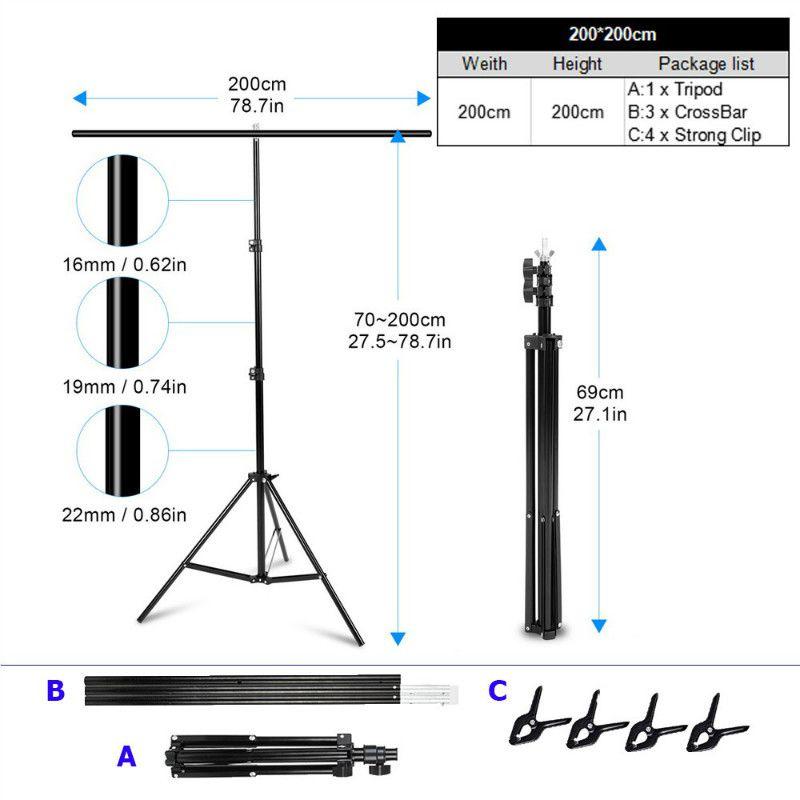 Tshape Stand Background Adjustable Telescopic Backdrop Stand Studio Video Live