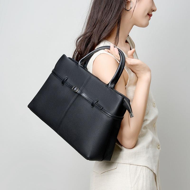 Bag Women's New First-layer Cowhide Handbag Large-capacity Genuine Leather Women's Commuting High-end Tote Bag