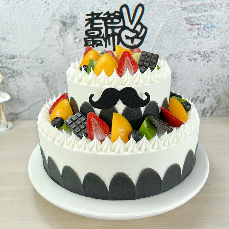 2025 Europäisches zweistöckiges Obstkuchenmodell für Ausstellungszwecke