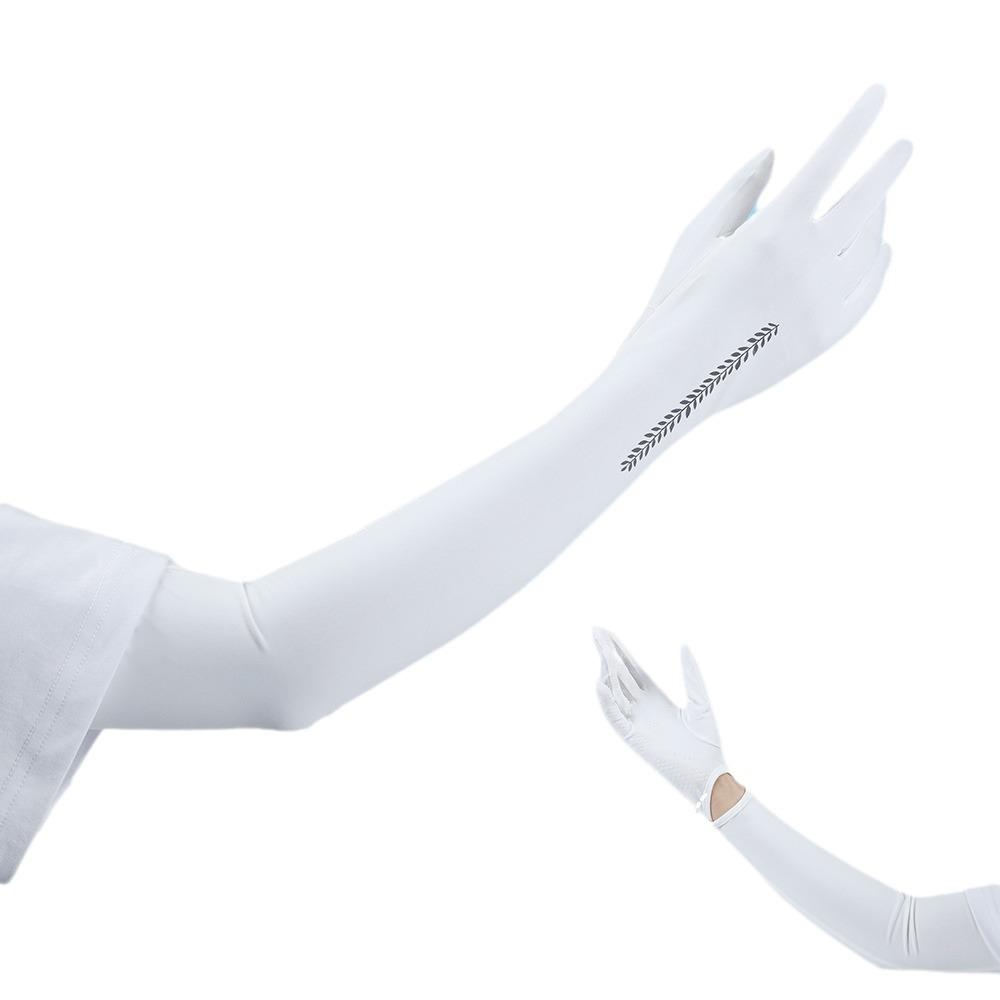 Sunscreen Ice Sleeves Women's Korean Style Breathable Arm Sleeves Outdoor Driving UV Anti Light Summer Ice Silk Extended Sleeves