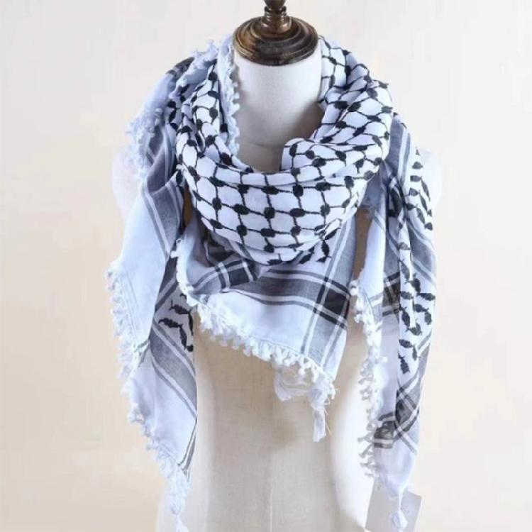 Desert Shemagh Scarf for Outdoor High Absorb Arab Headscarf Traditional Keffiyeh Bandana Arabian Scarf Head Covering