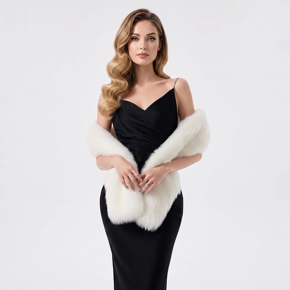 Thicken Plush Scarf Faux Rabbit Fur Women Winter Scarves Imitation Mink Fur Scarf Cold Proof