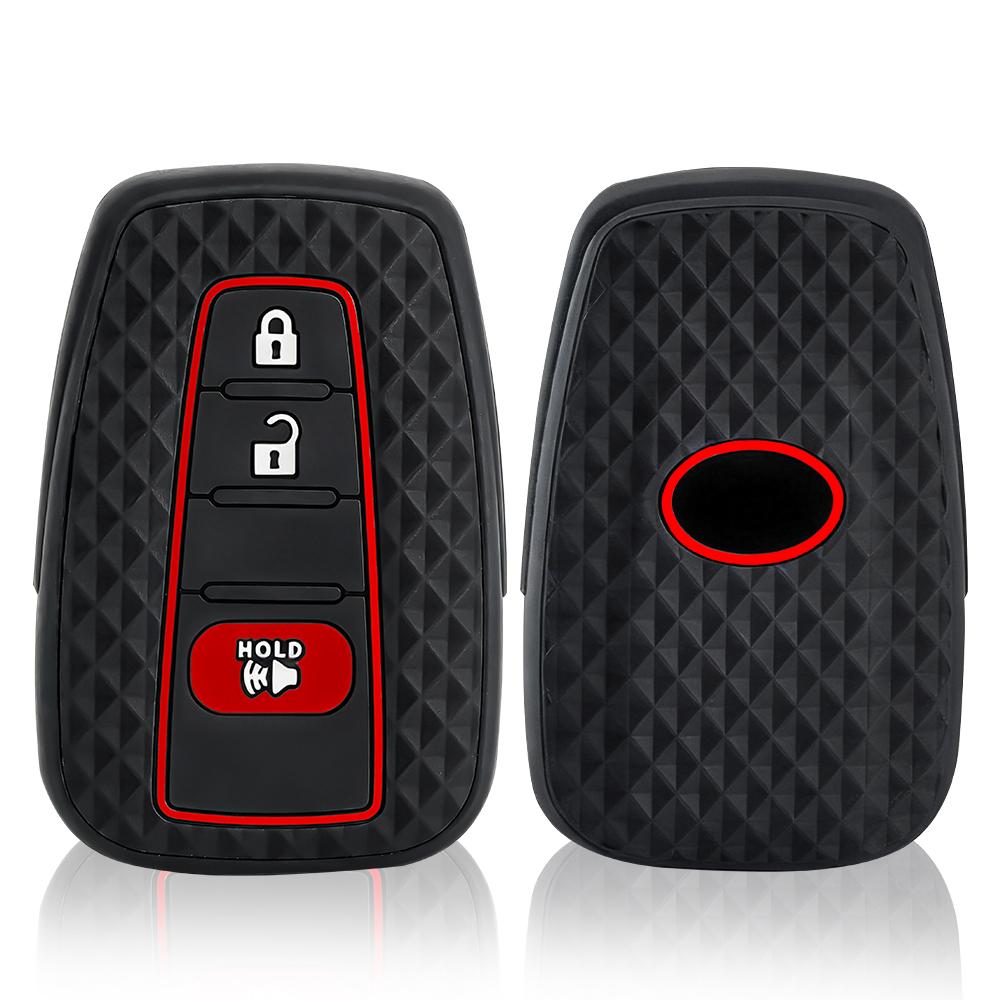 Silicone Remote Car Key Case Cover for Toyota CHR Camry Corolla RAV4 Highlander C-HR Prius Land Cruiser Prado Shell 3/4 Buttons