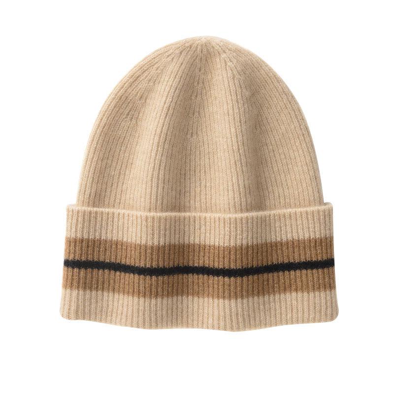 Unisex 100% Pure Cashmere Winter Beanie - Warm Knit European and American Style Slouch Hat
