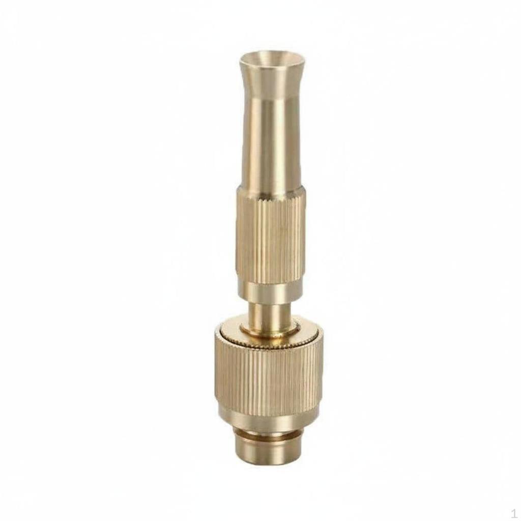 Brass Water Universal Connector High Pressure Hose Nozzle Heavy Duty Adjustable Spray for