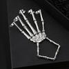Fashion Women Men Gothic Punk Skull Ghost Skeleton Finger Bracelet Hand Chain Bangles For Halloween Femme Party Accessories