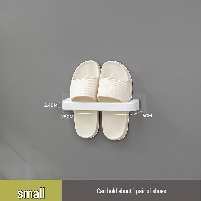 Punch-Free Wall-Mounted Shoe and Slipper Rack for Home, Bathroom, and Entrance