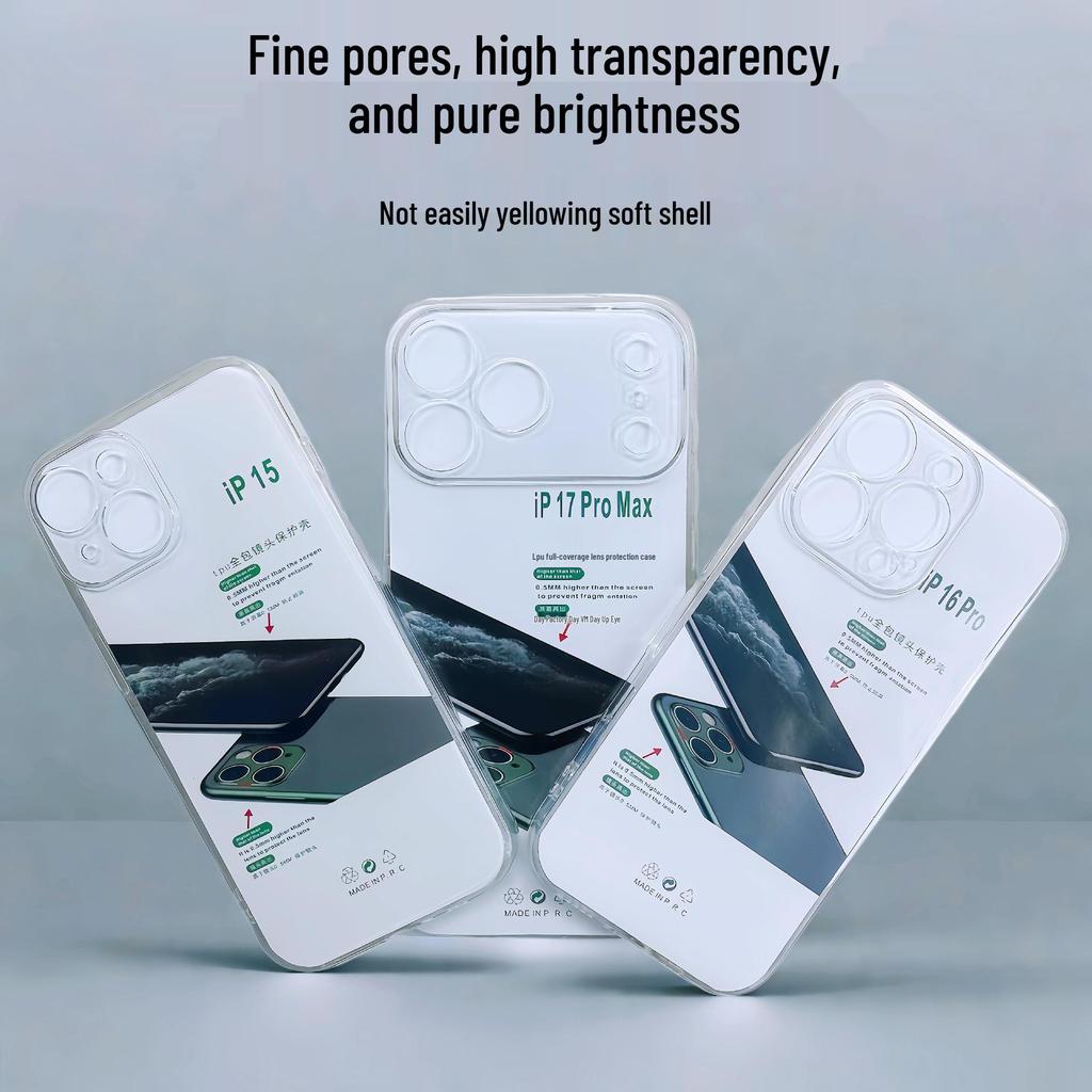 Transparent Drop-Proof Liquid Silicone Phone Case for Apple 17, 16, 15, 14 - Simple, Advanced Protection