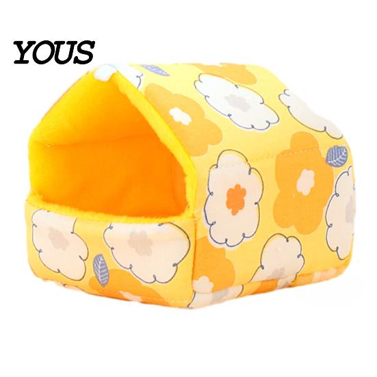 Thickened Warming Bed for Hamsters Warm Plush Hamster Bed, Winter Small Animal Hideout, Cozy House Enclosed Cave Mice Hammock, Washable Chinchilla
