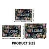 Christmas element Printing Doormat Non-Slip Entrance Rug Merry Christmas for Home Decor Living Room Doorway Indoor Outdoor Use