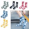 Pair Tie-dyed Crew Hipster Printed Socks