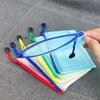 10 Pcs Mixed Color (A6 Size 6.85 X 4.56 Inch) Document Bag Mesh Zipper Pouch Document Bag Stationery File Folders Waterproof Bag