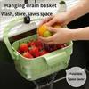 Hanging Sink Storage Basket, Expandable Drain Basket Set for Sink-Side Draining, Produce Washing, and Sponge Storage, Space-Saving Plastic Design, Set