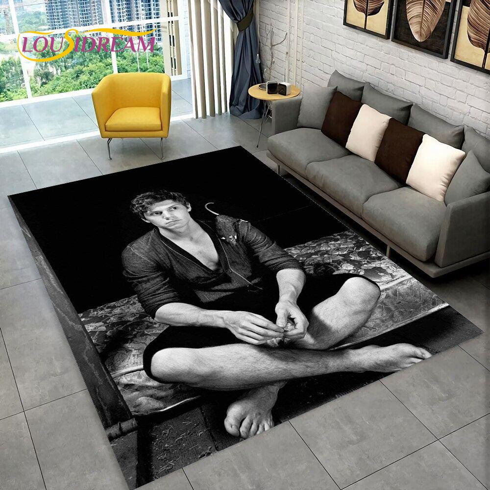 Cute Evan Peters Movie TV  Actor Area Rug,Carpet Rug for Home Living Room Bedroom Sofa Doormat Decor,kids Non-slip Floor Mat 3D