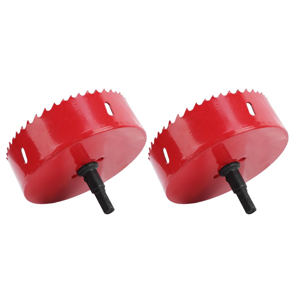 2 Sett BiMetall Hullsag Kuttersett for Aluminiumplate PVC Jernplate Hullåpning 120165mm(90 mm )