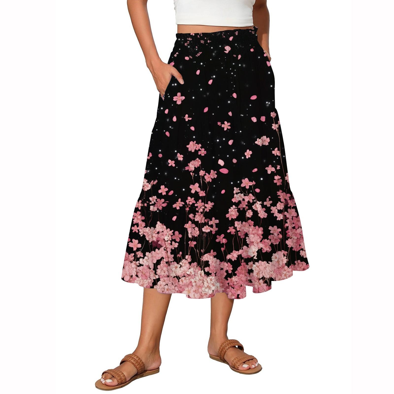 

Женские струящиеся расклешенные юбки-макси с оборками и эластичным поясом, элегантные многослойные длинные юбки в стиле бохо S