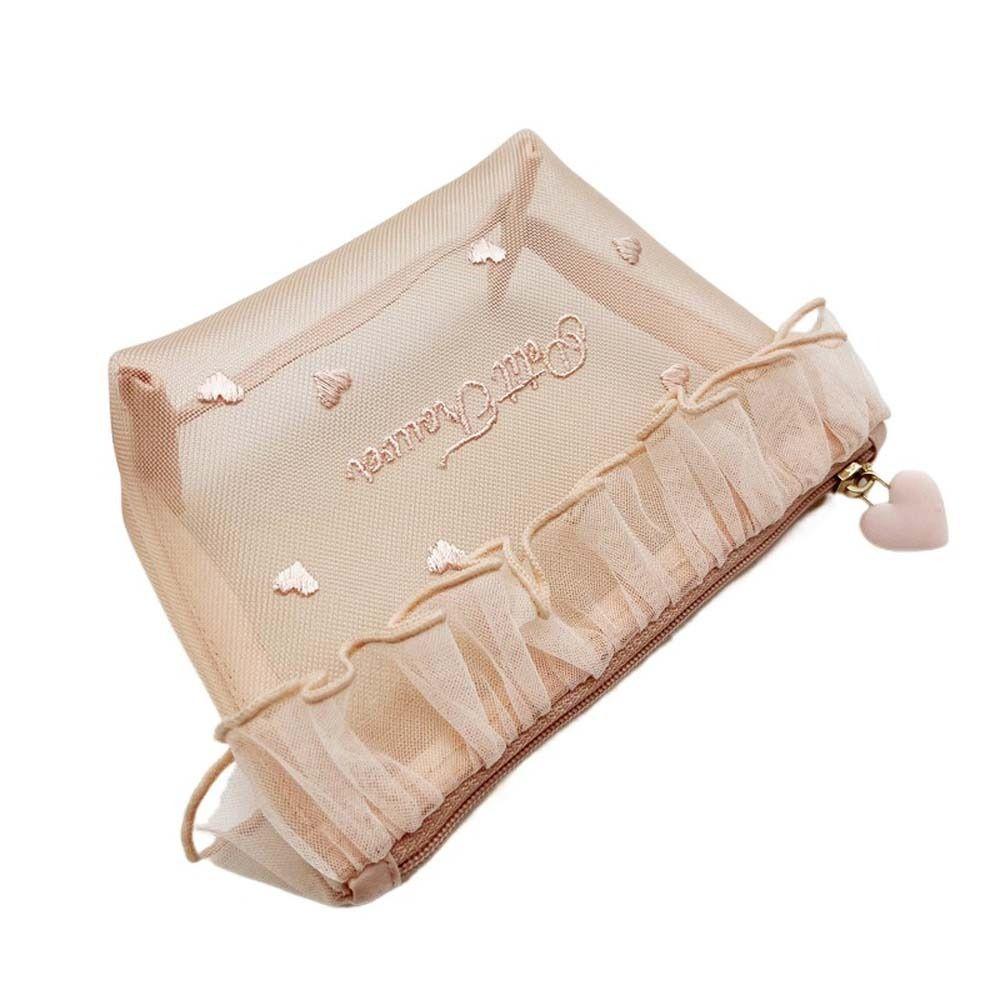 Zipper Mesh Coin Purse Cosmetic Case Mesh Storage Bag Mesh Zipper Bag Mesh Cosmetic Bag Lady